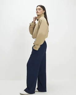 Navy Tailored Elasticated Jogger Trousers