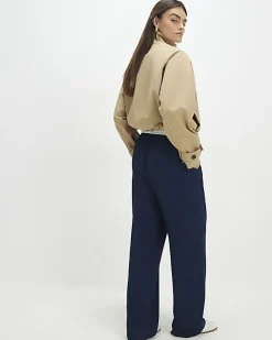 Navy Tailored Elasticated Jogger Trousers