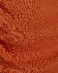 Orange Banded Hem Drape Top