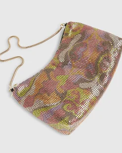 Orange Chainmail Shoulder Bag