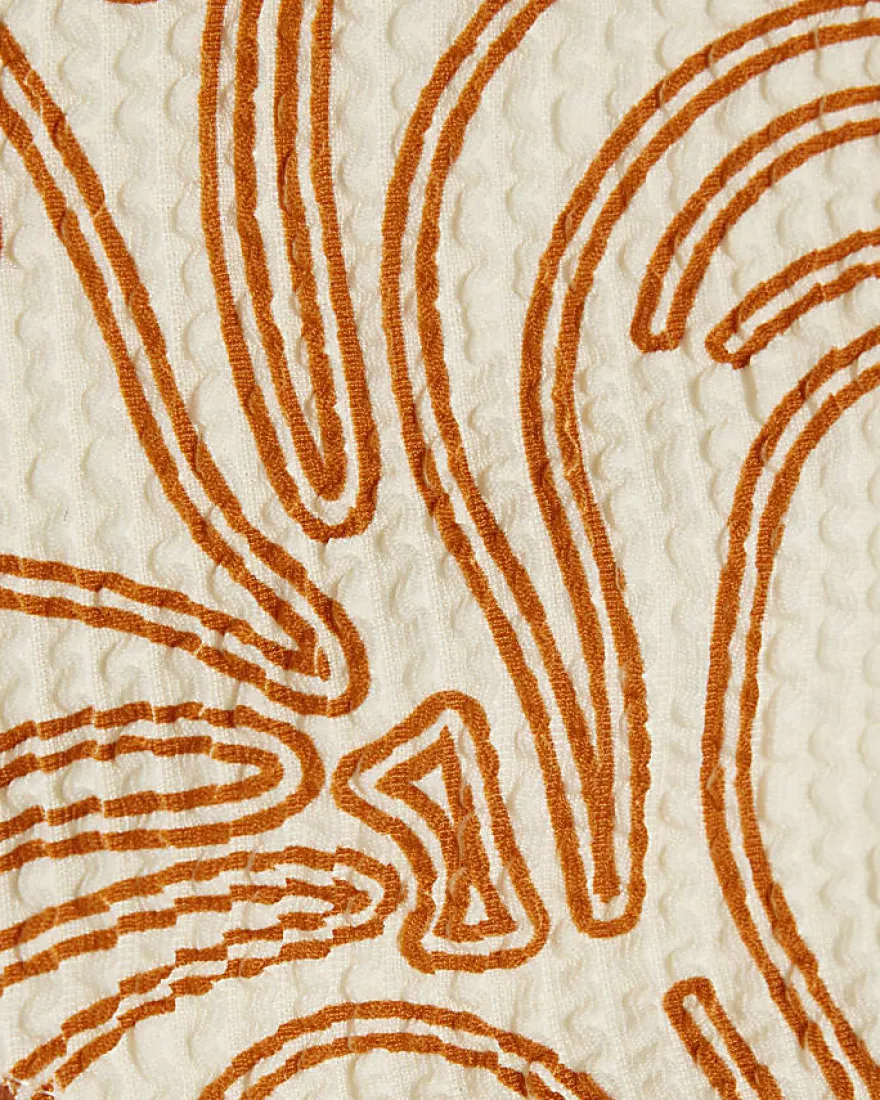 Orange Cornelli Print Bikini Briefs