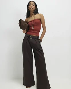 Orange Cotton Bandeau Top