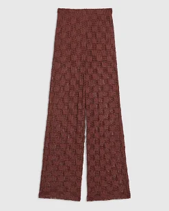 Orange Crochet Lace Trousers