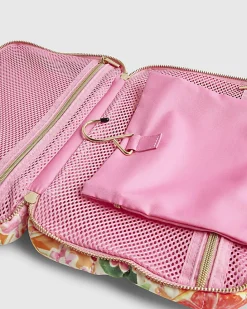 Orange Fruity Floral Toiletries Bag
