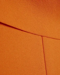 Orange One Shoulder Bardot Knit Top