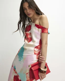 Orange One Shoulder Maxi Dress