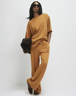 Orange Oversized Seam Front T-Shirt