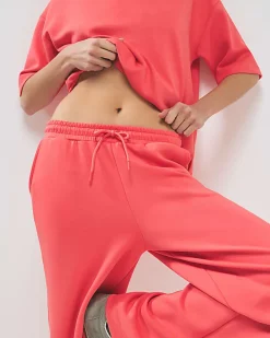 Orange Premium Drawstring Wide Leg Joggers
