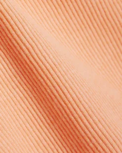 Orange Ribbed Scoop Neck Vest Top