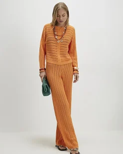 Orange Tape Yarn Knitted Jumper