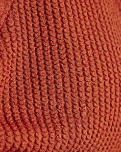Orange Textured Cami Bikini Top