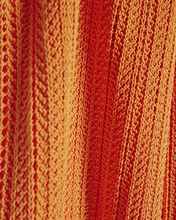 Orange Wide Leg Knitted Trouser