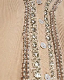 Orange Year Zero Embellished Trim Cardigan