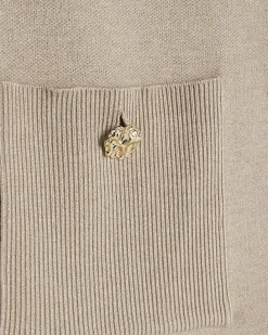 Petite Beige Knitted Waistcoat