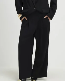 Petite Black Wide Leg Trousers