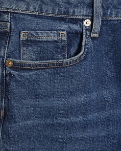 Petite Blue Cropped Kick Flare Jeans
