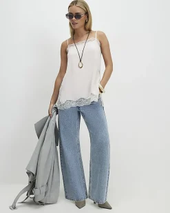 Petite Blue Relaxed Straight Leg Jeans