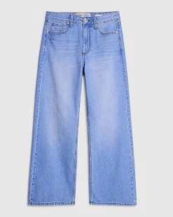 Petite Blue Relaxed Straight Leg Jeans