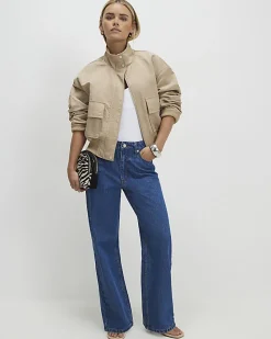 Petite Blue Relaxed Straight Leg Jeans