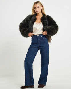 Petite Blue Relaxed Straight Leg Jeans