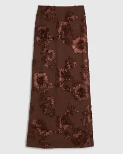 Petite Brown Cornelli Maxi Skirt