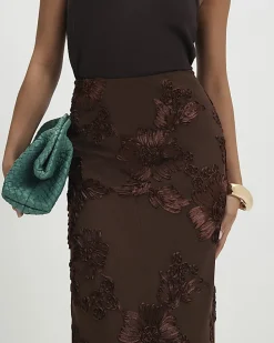 Petite Brown Cornelli Maxi Skirt