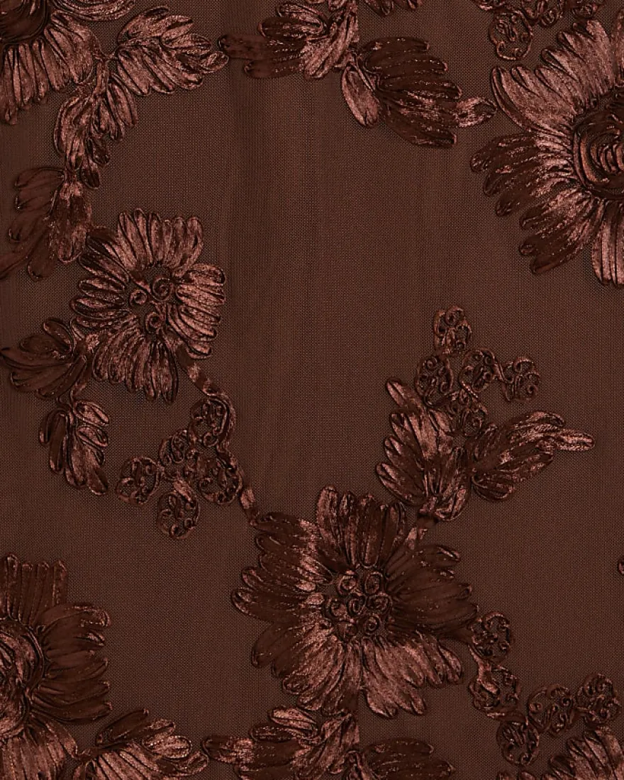 Petite Brown Cornelli Maxi Skirt