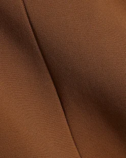 Petite Brown Fitted Knit Sleeveless Top