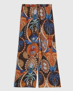 Petite Brown Placement Palm Trousers