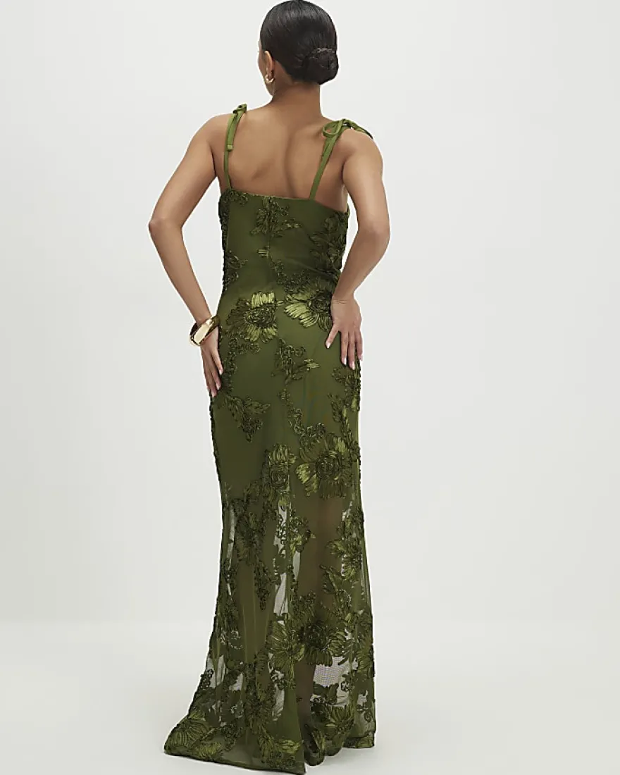 Petite Khaki Cornelli Maxi Dress