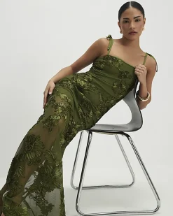 Petite Khaki Cornelli Maxi Dress