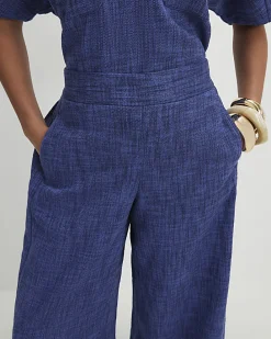 Petite Navy Cotton Joggers