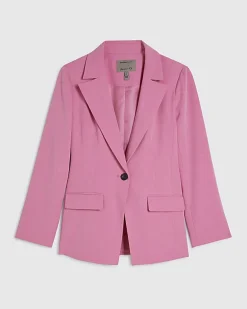 Petite Pink Cinch Back Blazer