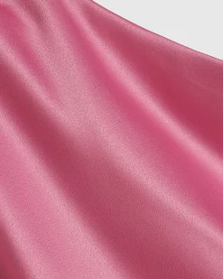Petite Pink One Shoulder Maxi Slip Dress