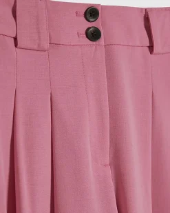 Petite Pink Wide Leg Trousers