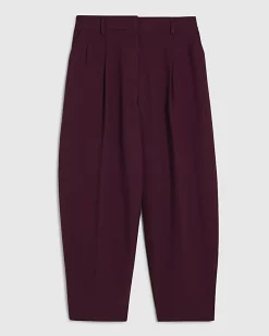 Petite Red Barrel Leg Trousers