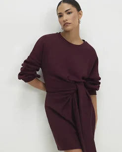 Petite Red Knot Side Mini Dress