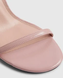 Pink Barely There Heeled Sandals