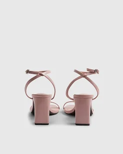 Pink Barely There Heeled Sandals