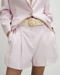 Pink Belted Shorts