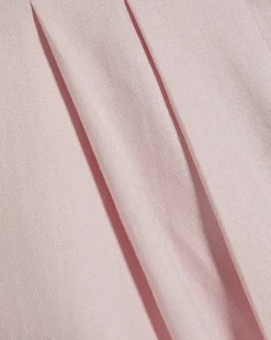 Pink Belted Wide Leg Trousers