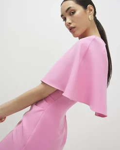Pink Cape Mini Dress