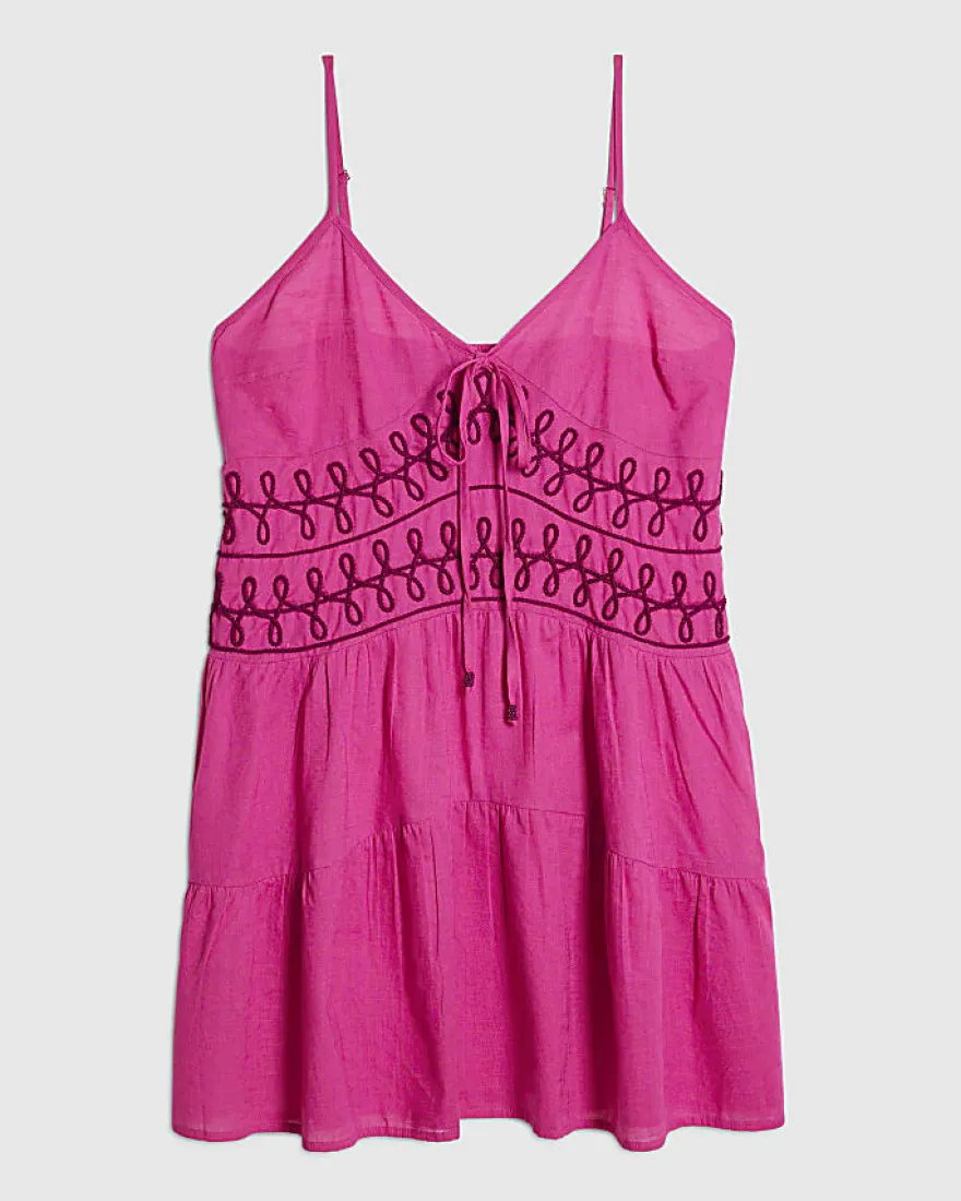 Pink Cornelli Mini Beach Dress