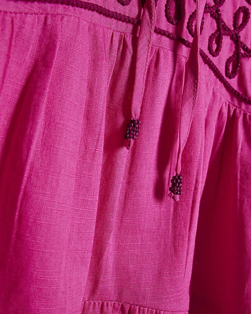 Pink Cornelli Mini Beach Dress