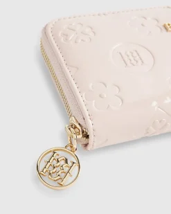 Pink Embossed Monogram Patent Purse