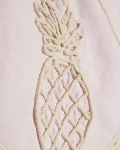Pink Embroidered Halter Neck Mini Dress