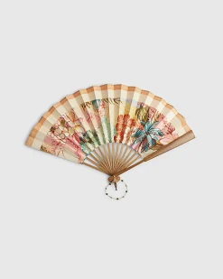 Pink Floral Hand Fan