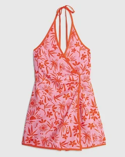 Pink Floral Print Sleeveless Playsuit