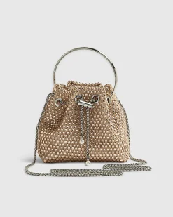 Pink Heatseal Bucket Clutch Bag