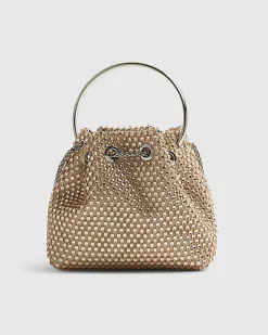 Pink Heatseal Bucket Clutch Bag